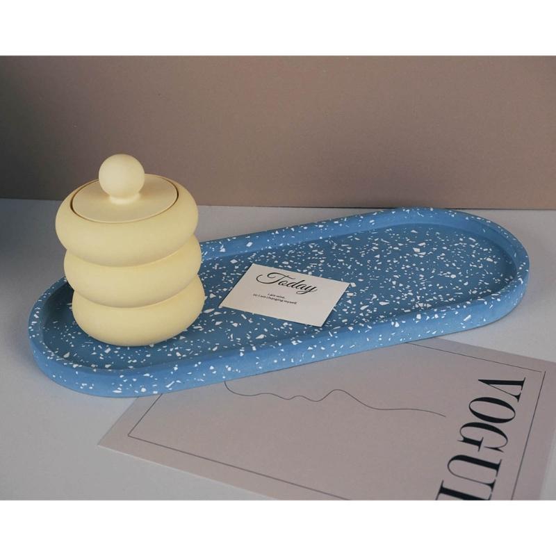 Stampo in Silicone per Sottobicchiere Ovale Stampo per Posacenere Fai da Te Stampo per Vassoio in Cemento e Gesso Stampo per Colata in Resina Epossidica Sottobicchiere Stampi Artigianato Decorazione per la Casa