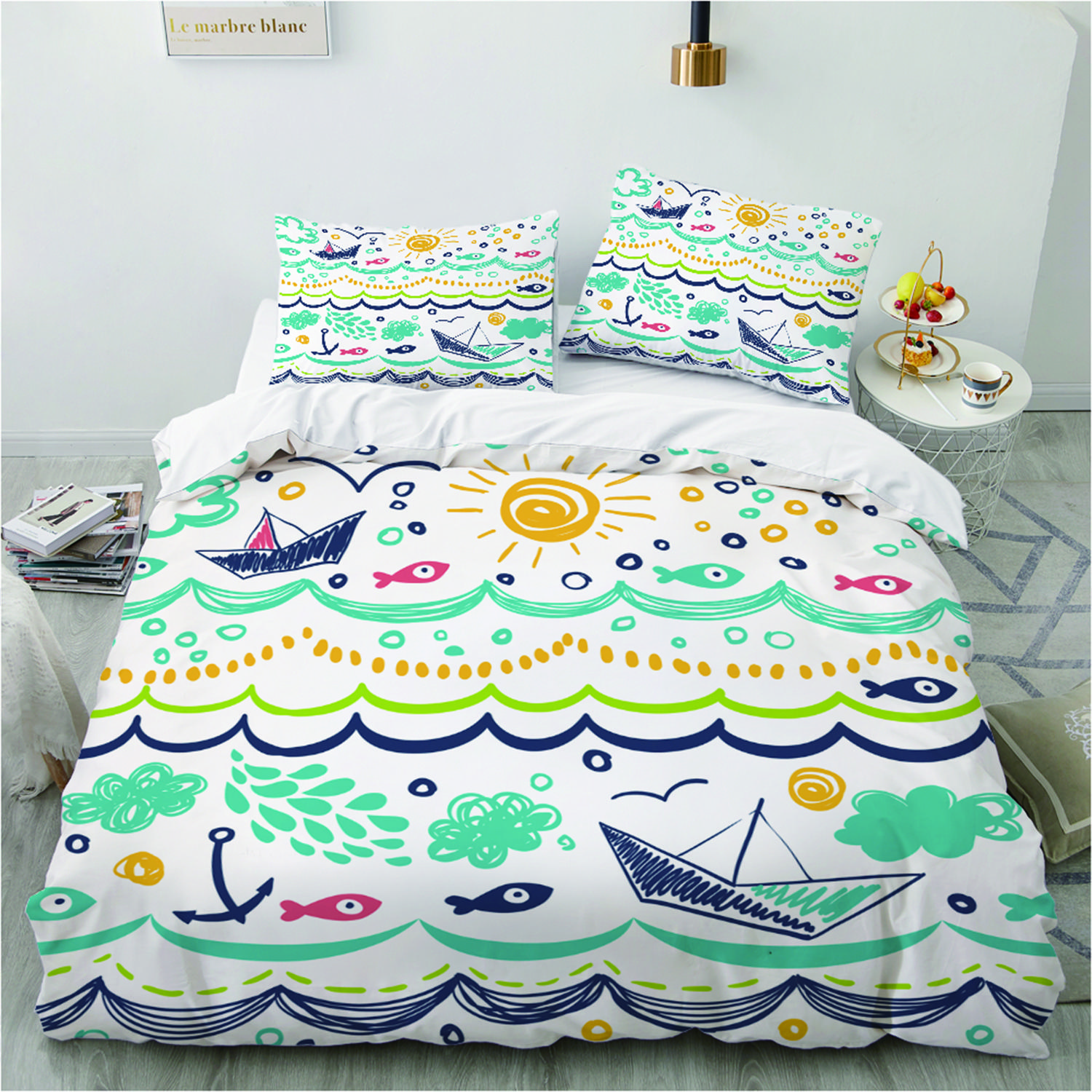 

Ocean Spirit Duvet Cover 2024 New Ocean Animal Bedding Sets Bedding Set King Queen Bed Linen With Pillowcase Bedclothes Duvet Cover&EU Single 135x200cm