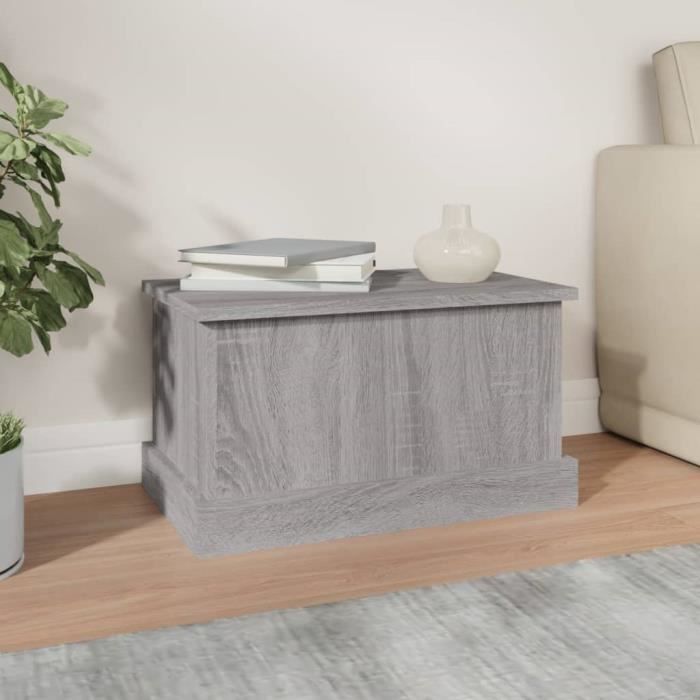 VidaXL Boîte de rangement sonoma gris 50x30x28 cm bois d'ingénierie 816502