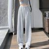 Lace Scimitar Pants Women Autumn Winter Trim Detail Premium Wide Leg Casual Banana Sport Trousers