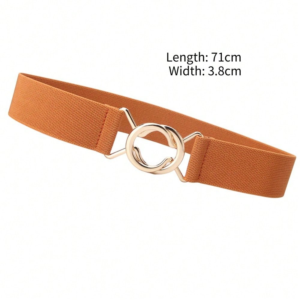 Simple Elastic Waist Seal Women's Dress Slim-fitting Belt Ring Buckle Waist Seal