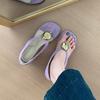 Super easy to wear 2025 summer new flat-bottomed versatile Mary Jane shoes women's shoes suede metal buckle round head shallow mouth single shoes