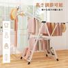 COSTWAY Folding Clothes Drying Rack, No Assembly Required, Indoor Clothes Drying Rack, 141cm Wide X 141cm High, Includes Shoe Rack, Flat Drying Suppor