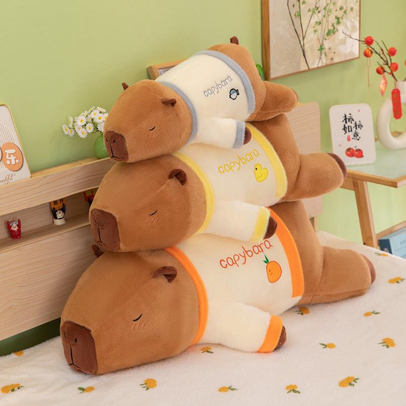 Plush Party Capybara Toy Cute Cartoon Sofa Pillow Girls Bed Sleeping Doll Gift