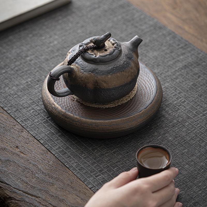 270ml Vintage Gilded Teapot Household Handmade Coarse Pottery Tea Brewer Kung Fu Tea Set