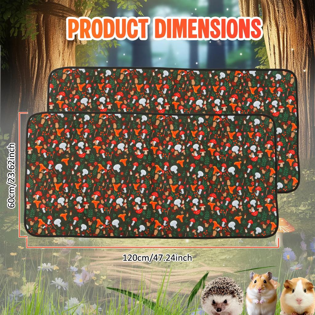 2Pcs Guinea Pig hamster Cage Liner Pee Pad Washable Waterproof Chastity Cage Urinary Pad Pets Small Animals bed cover Diaper Pad