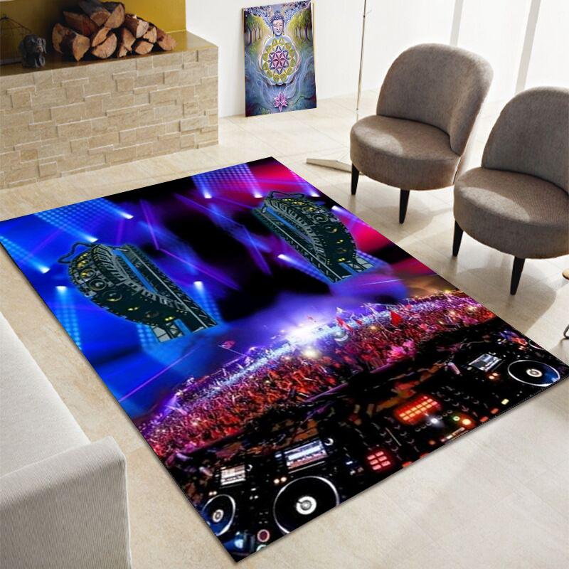 

DJ рок-музика мікрофон друкований килим, декоративний килим для вітальні та спальні, дитячий ігровий м який і нековзкий килимок 40cmx60cm