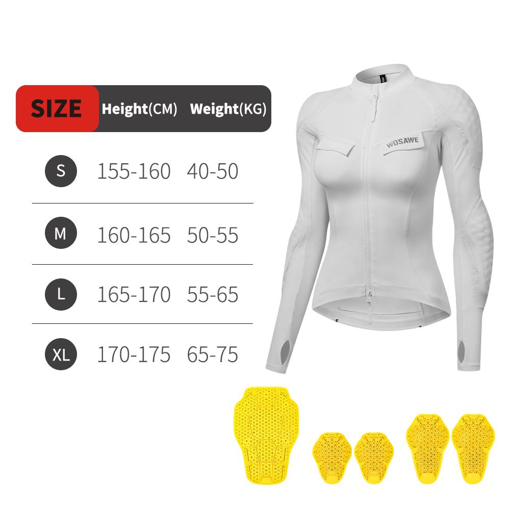WOSAWE Women Racing Jacket Autumn Winter Anti Drop Moto Jacket Reflective Thermal Motorcycle Jacket With CE Protective Gear