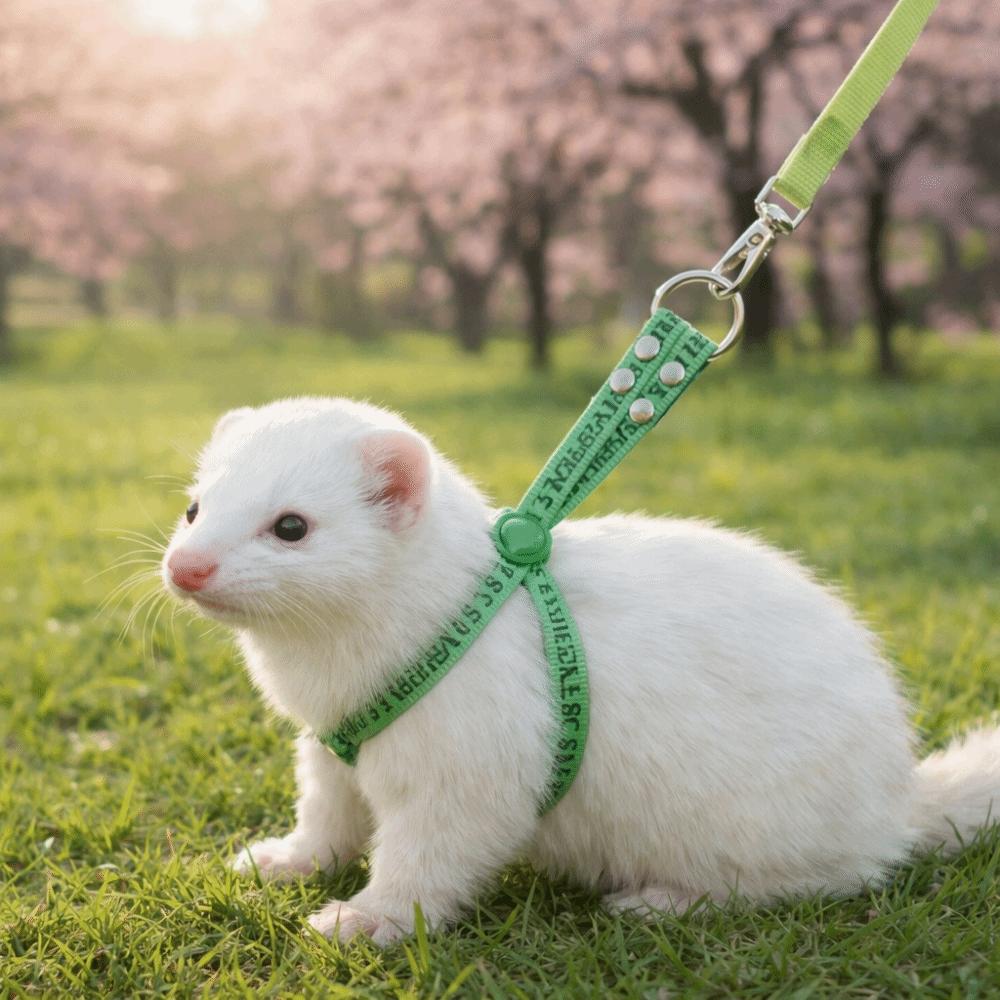 Soft Guinea Pig Harness Escape Proof Ferret Harness Leash Rabbit Towing Rope  Outdoor Walking