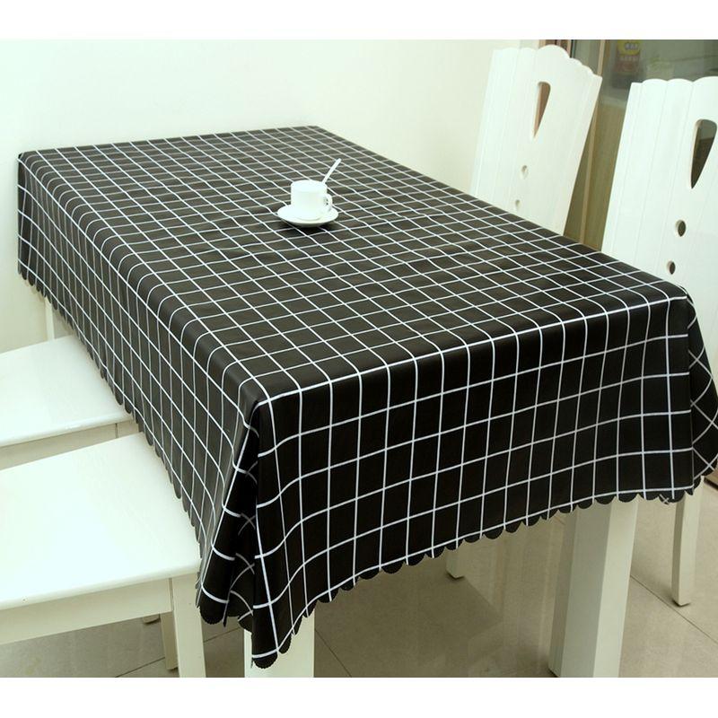 

Маслостойкая скатерть, стиль интернет-знаменитости, ПВХ, одноразовая, для кофейного столика, скатерть, европейский стиль, хлопок, лен, маленькая свежая скатерть Black 90*90cm