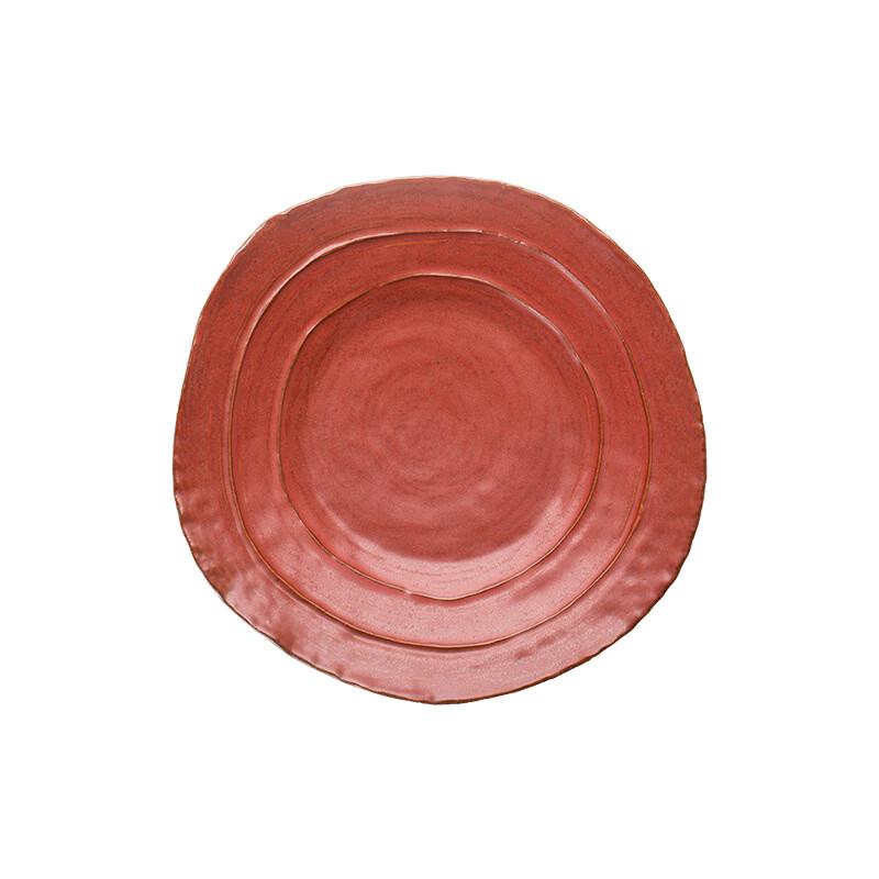 Wutuo Rustic Hand-Pinched Ceramic Irregular Soup Plate
