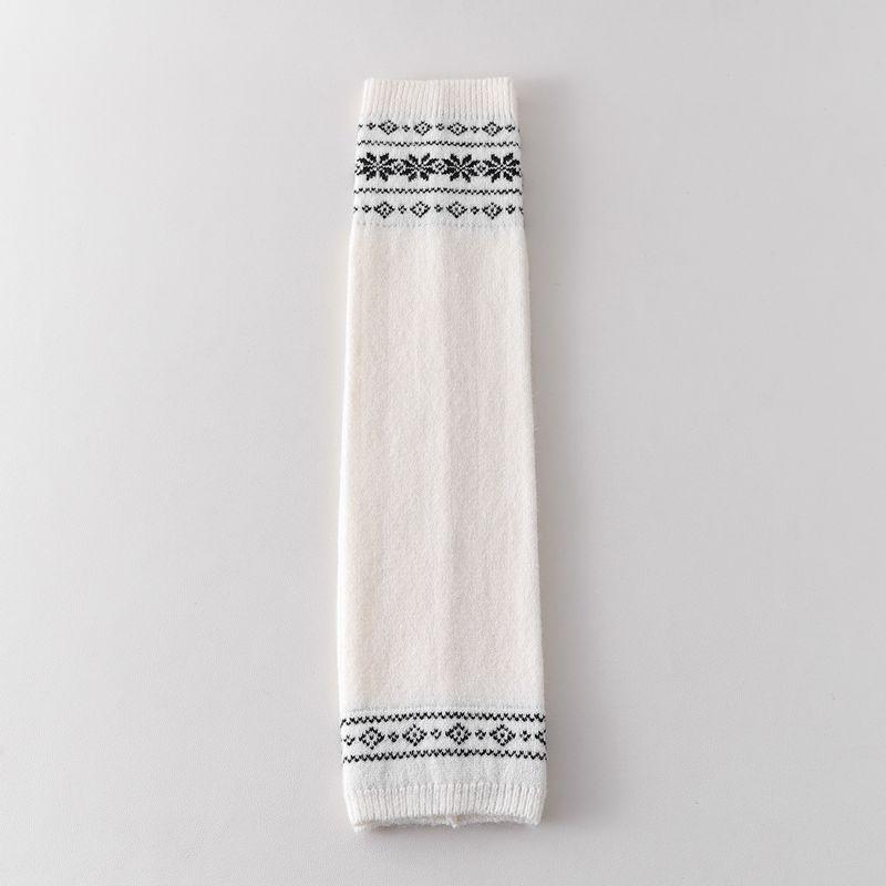 Fair Isle Retro Snowflake Knit Leg Warmers