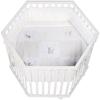 Hexagonal Park - ROBA - FOX &; BUNNY - From Birth Up To 15 Kg - Adjustable - Castors - Lacquered White