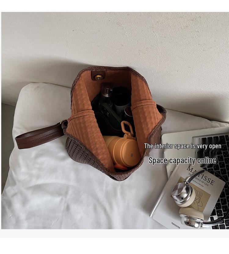 2025 Retro Jednokolorowa Torba na Ramię z Miękkiej Skóry o Dużej Pojemności