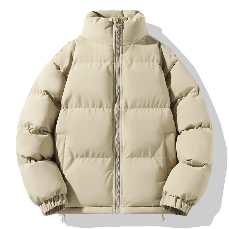 Down Cotton-padded Jacket Men's Thickened Warm Cotton-padded Jacket for Middle-aged and Young People Loose and Versatile Stand-up Collar To