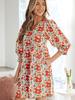2026 Summer V-Neck Floral Print Dress: Versatile European and American Fashion Loose Cover-up Short Skirt for Women