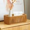 Sturdy Handwoven Storage Box Divided Sections Living Room Desktop Organization