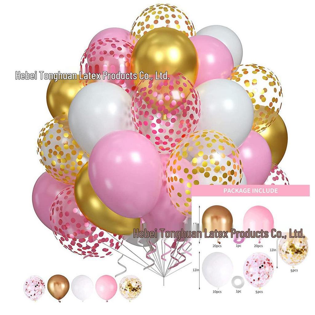 Neues Jahr Matt Glitzer Metallisch Latex Ballon Set für Dekorative Foto Atmosphäre