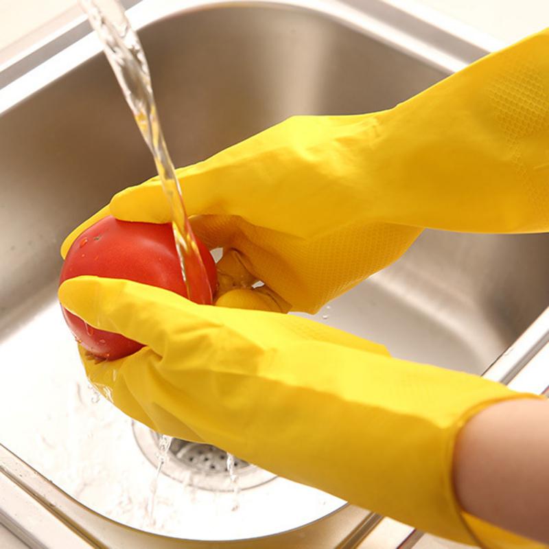 1/5 perechi Mănuși de cauciuc pentru spălat vase și rufe de uz casnic, Latex, Impermeabile, Mănuși pentru treburile casnice