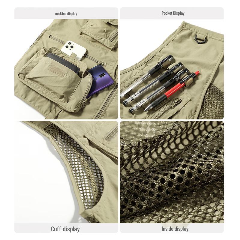 JEEP SPIRIT Men's Multi-Pocket Outdoor Vest