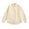 Spring and Autumn Couple Embroidered Striped Shirt Japanese Retro Pocket Design Shirt Men and Women Versatile Coat