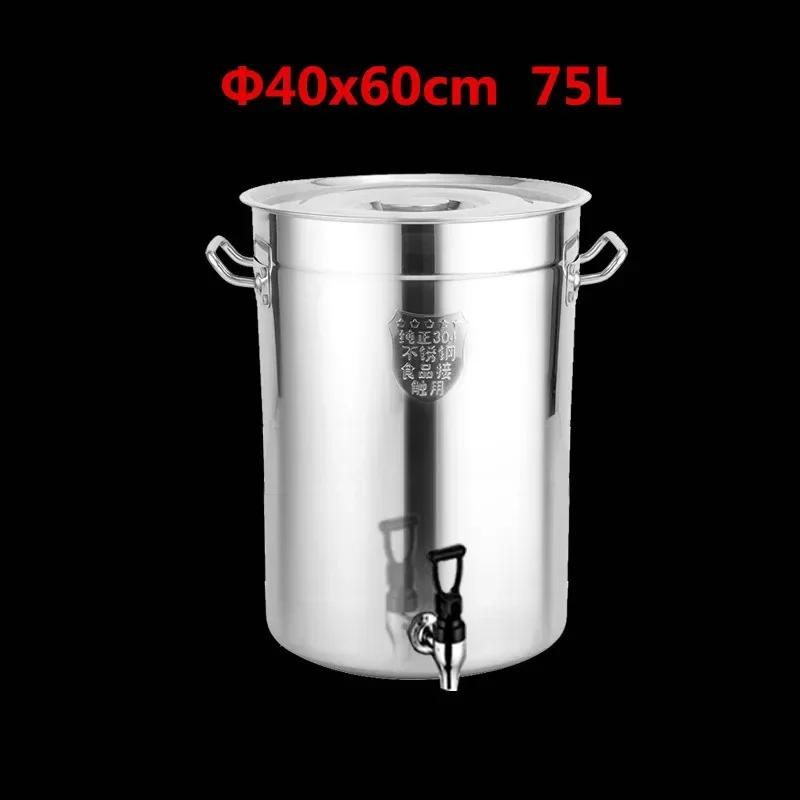 304 Edelstahl Topf Wasserhahn Spender Groß Große Kapazität Wasserspeicher Eimer Fass Suppentopf mit Deckel Suppentopf Kochgeschirr