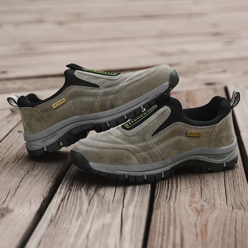 Zapatos de exterior para hombre de gran tamaño, zapatillas de deporte, zapatos de cuero de ante, zapatos de senderismo para hombre