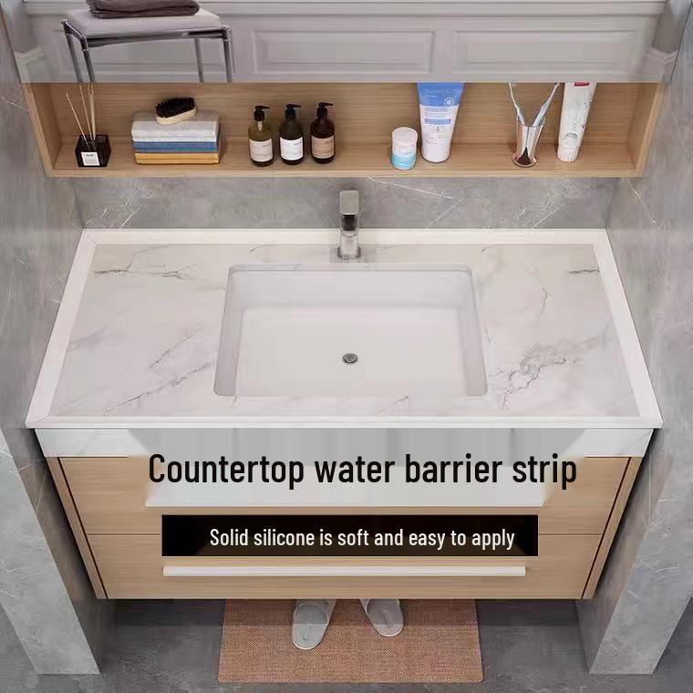 Self-Adhesive Waterproof Silicone Water Stopper Strip for Kitchen and Bathroom Countertops