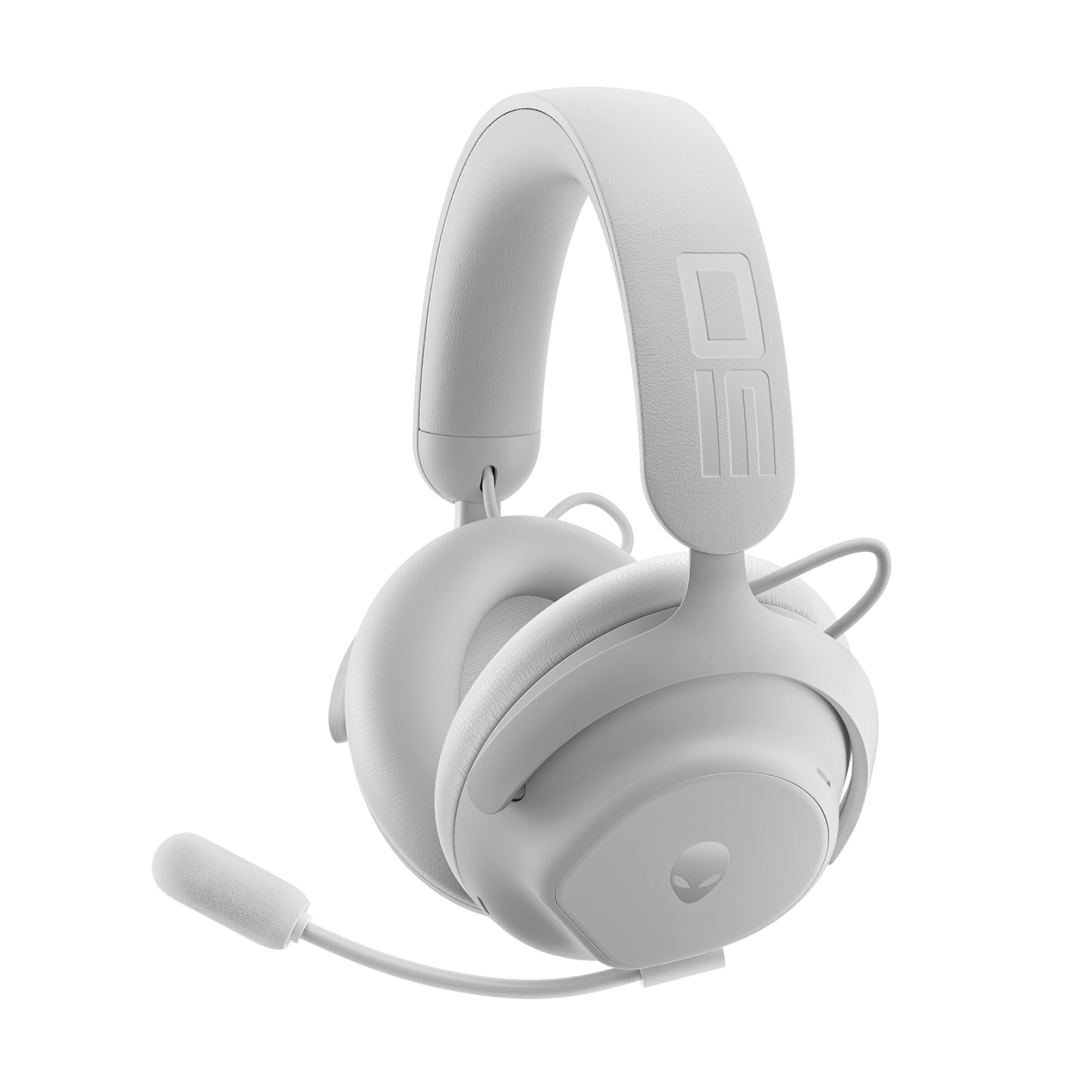 

Alienware Pro Бездротова Ігрова Срібна 50мм Активне Шумопоглинання Знімний Мікрофон ШІ Шумопоглинання Легка USB Bluetooth Гарнітура, Біла, Динаміки з Графеновим Покриттям,