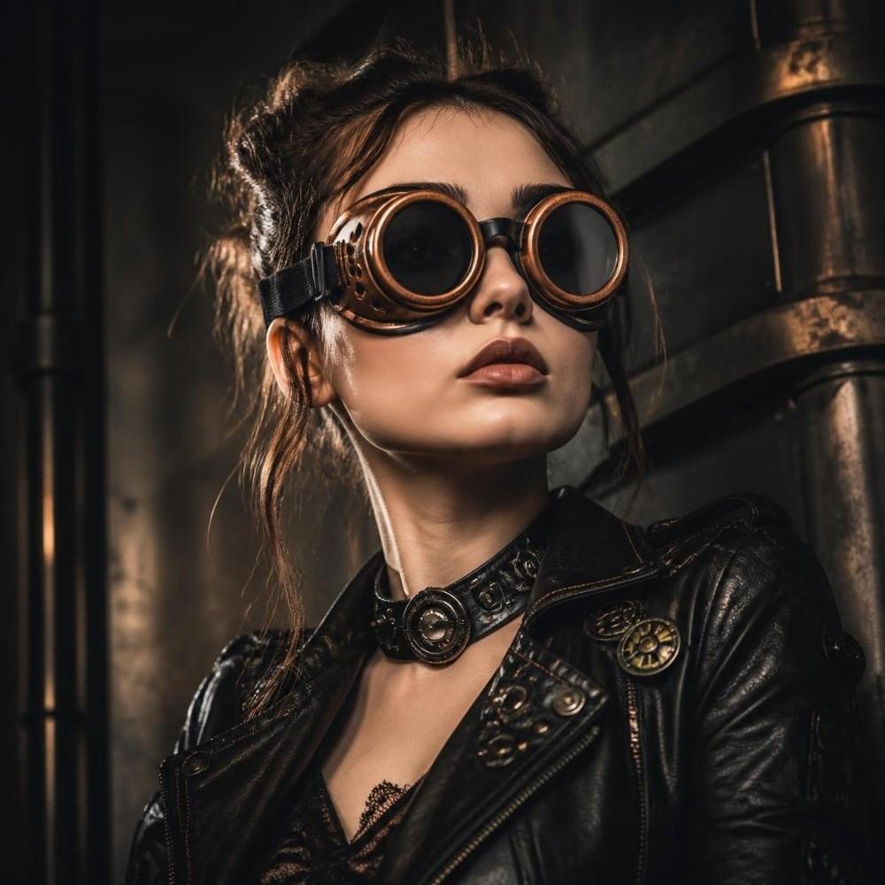 Windproof Steampunk Goggles Metal Driver Goggles Vintage Fashion Steampunk Glasses Halloween