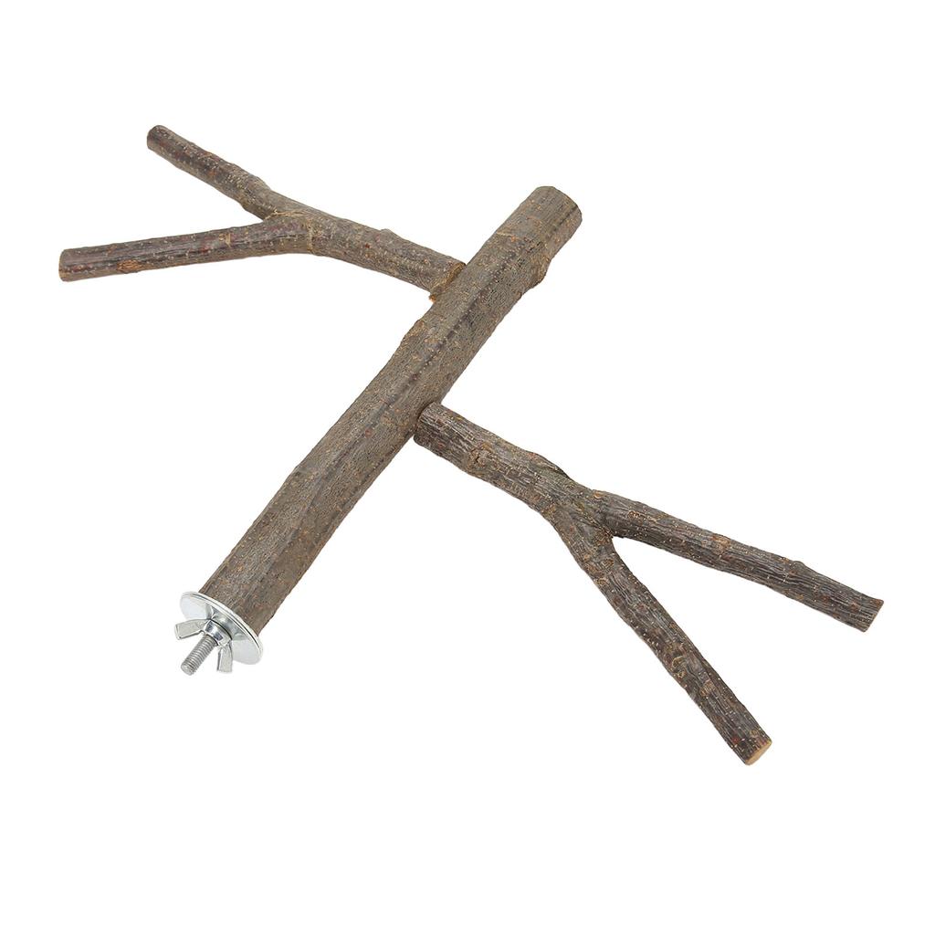 Gabbia giocattolo in legno per trespolo per uccelli, trespolo per uccelli in legno per calopsitte, inseparabili e pappagalli.