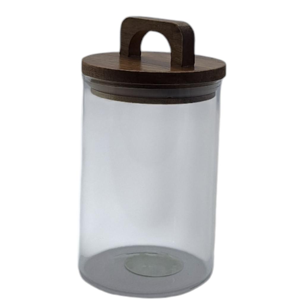 GLASS CONTAINER 750 ml JAR WITH BAMBOO LID