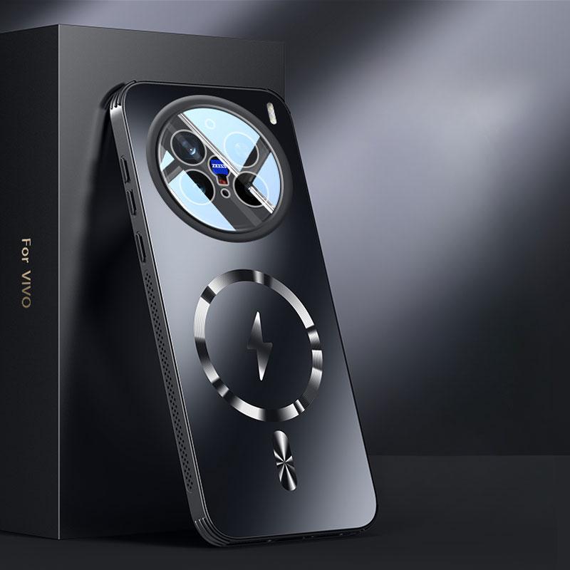 

для Чехол Magsafe для VIVO X200 Pro mini Матовый противоударный защитный чехол для объектива VIVO X100s Pro X100 Ultra Magnetic Shell VIVO X200 Pro mini чёрный