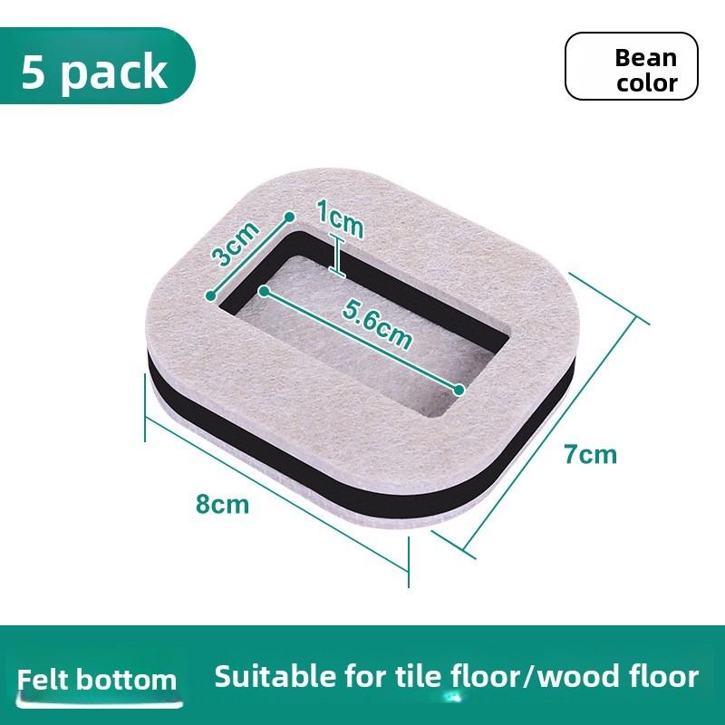 Pulley chair felt foot cover rolling wheelchair office chair non-slip pad computer chair foot pad holder silent fixing pad