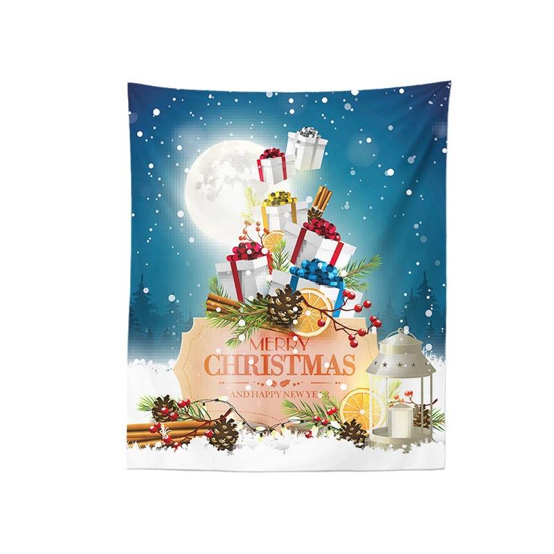 Christmas Tapestry Cross-border New Christmas Party Hanging Cloth Santa Claus Background Fabric