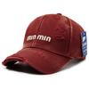 New Style Distressed Washed Baseball Cap With Three-Dimensional Embroidery, A Slim Visor Hat That Makes Your Face Look Smaller.