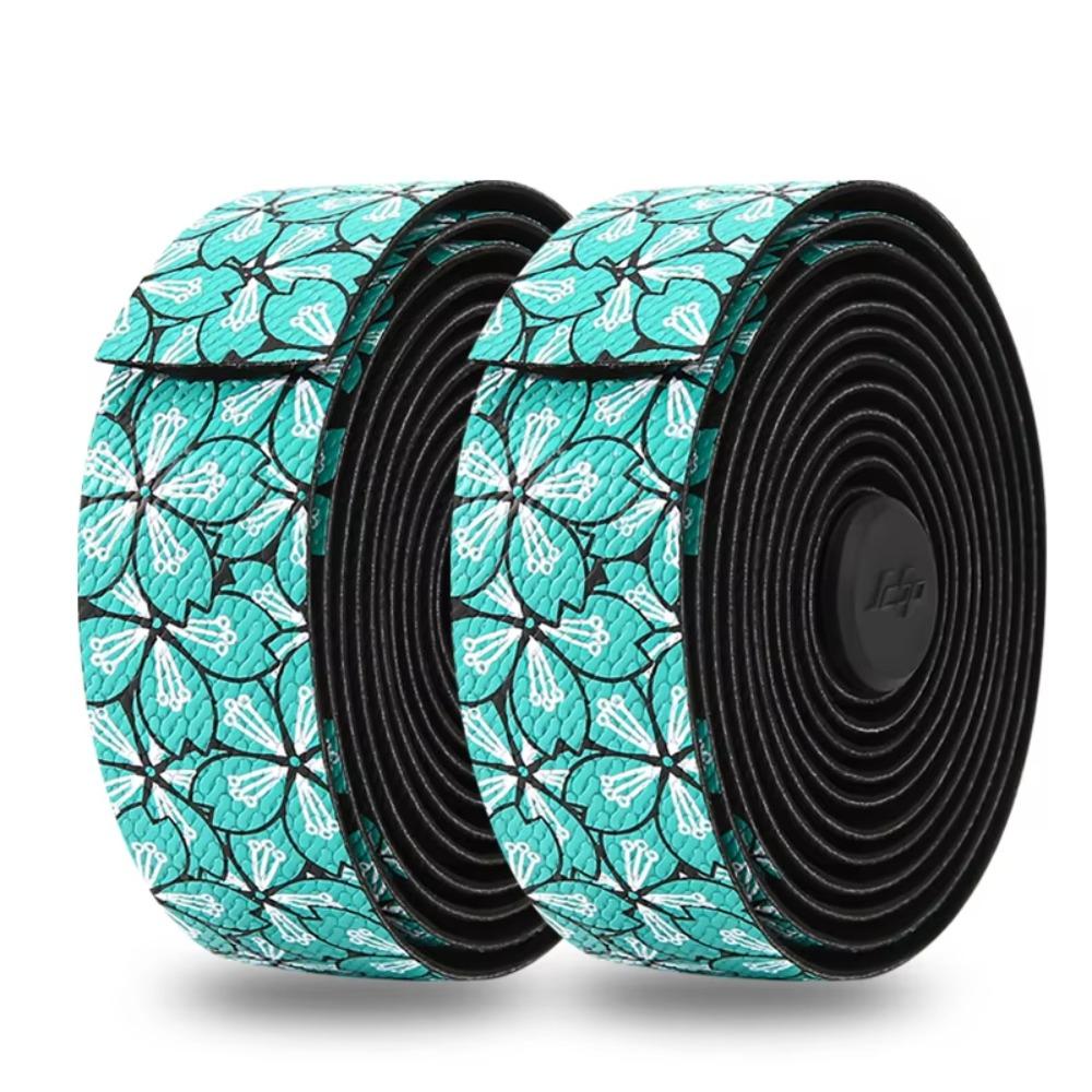 Cherry Blossom Cycling Bar Wrap Sweat Absorbing Bicycle Handlebar Belt  Riding Part black green