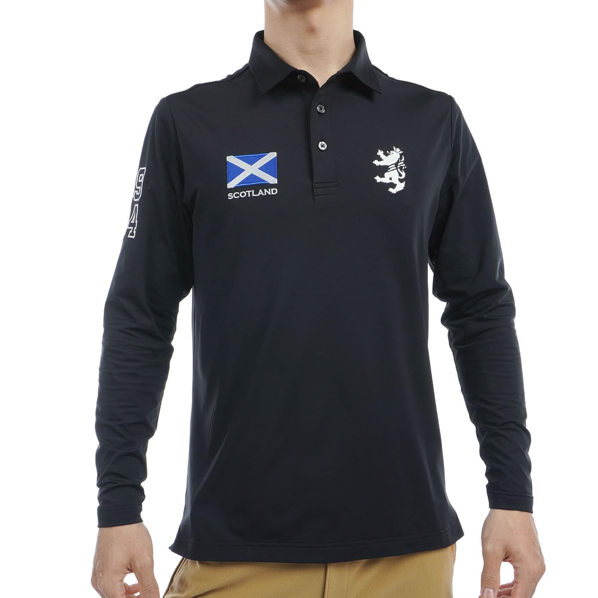 

Admiral Golf Classic Flag Long Sleeve Shirt ADMA474 Black Men s чорний