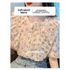 Ruffled floral chiffon blouse for women, summer 2026, sweet and elegant short-sleeved casual top