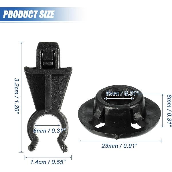 ACROPIX Hood Prop Rod Holder Hood Clips Hood Rod Clip Fit for Nissan Pathfinder R51 2005-2012 for Nissan Xterra 2005-2013 No.657732J000/65722EB300 -