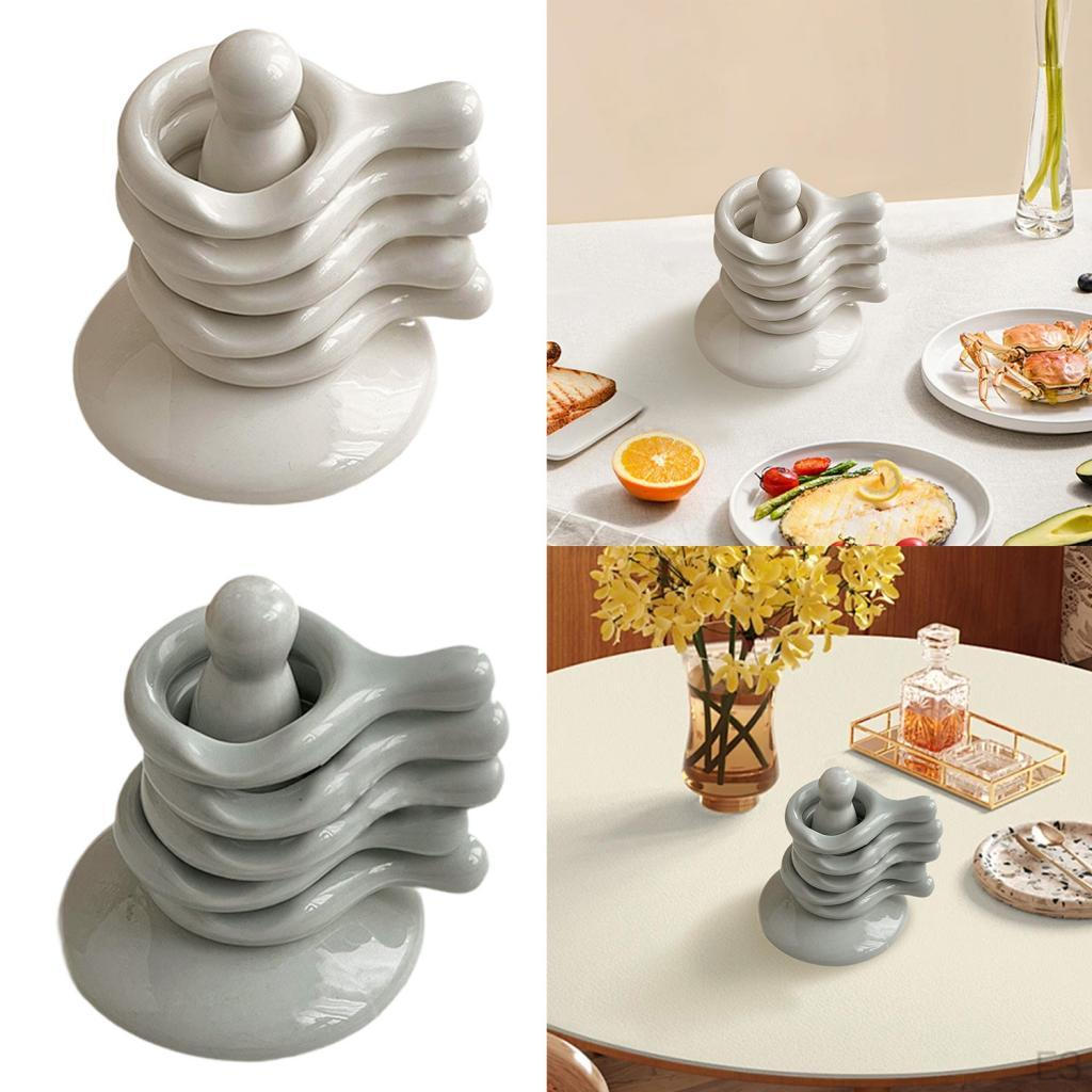 5 Pack Chopstick Holder, Ceramic Rest for Chinese Cuisine
