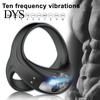 USB Rechargeable Massager 4Pcs Vibrating Cock Ring Silicone Triple-Structure Delay Multiple Vibration Modes Waterproof Body-Safe Discreet Adult