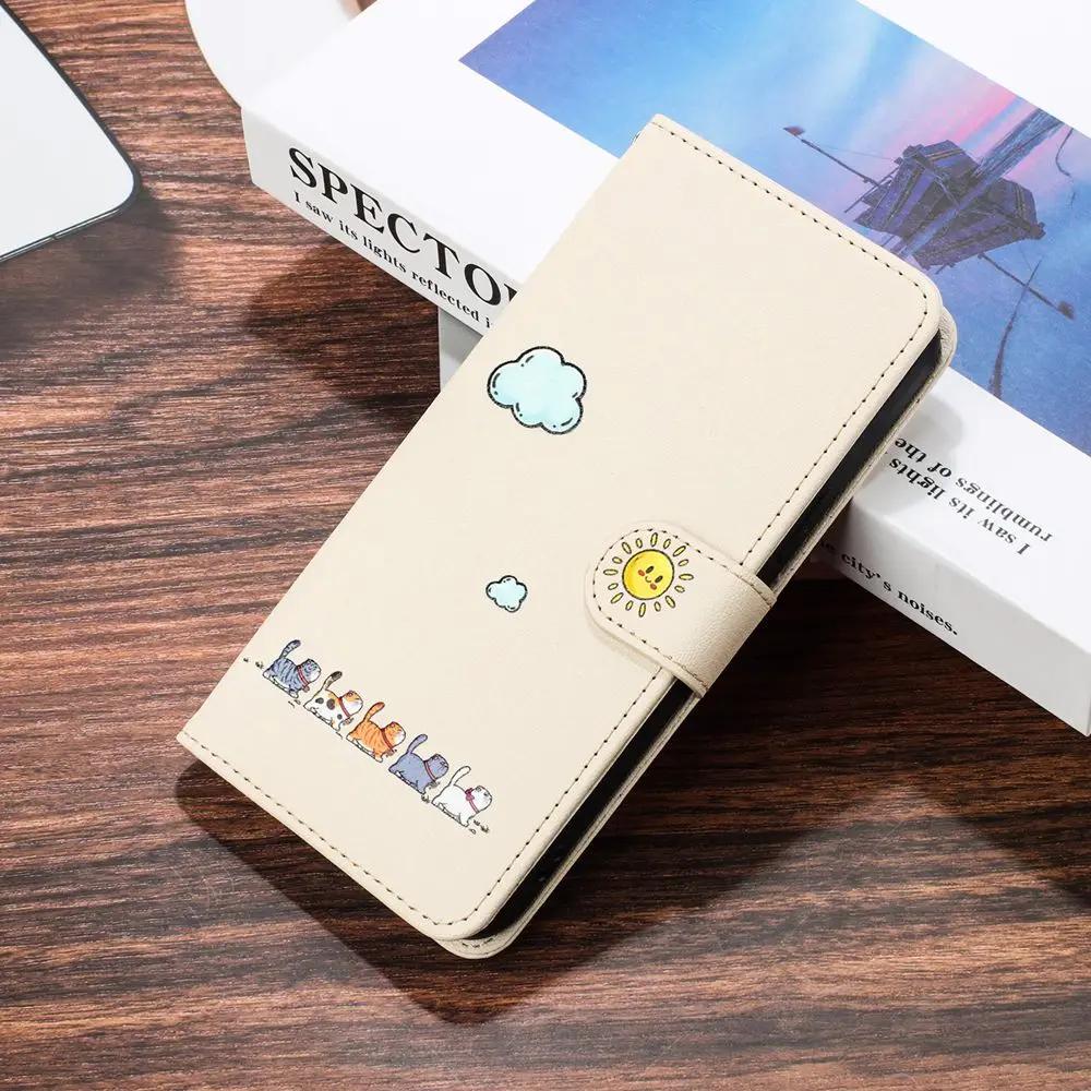 3D Katze Handyhülle für Funda Xiaomi Redmi 13C 12 9A Note 13 12 11 10 Pro Plus 12S POCO C65 M6 X6 Hüllen Leder Brieftasche Klapphülle