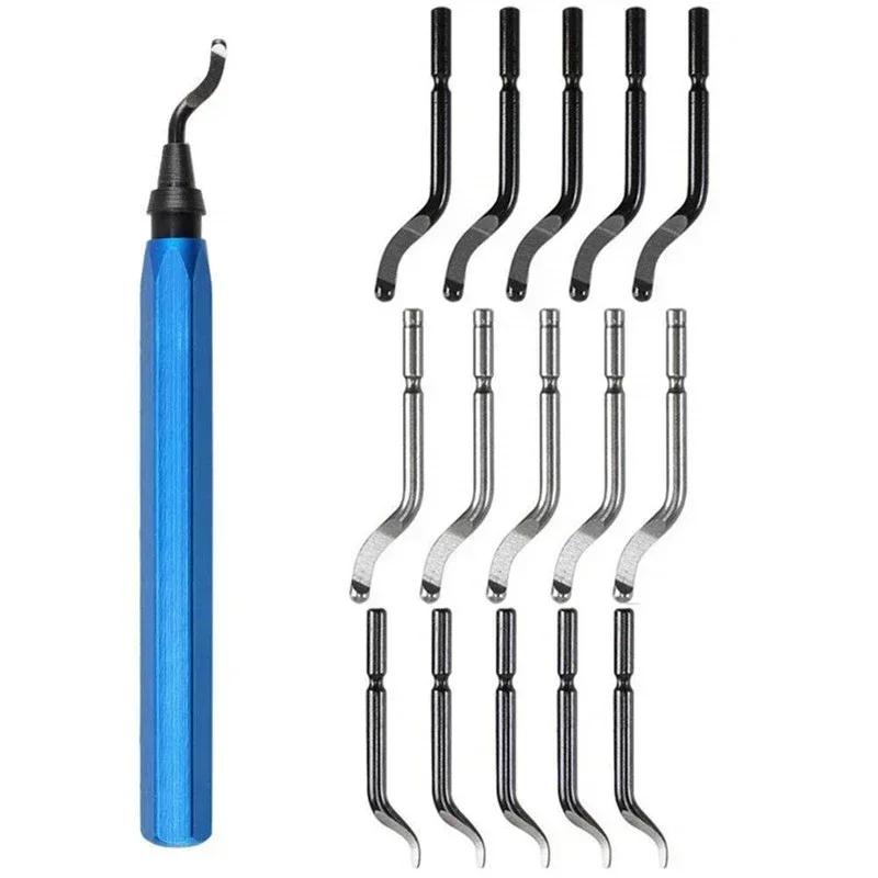 Blades Burr Handle Deburring Steel Tool Woodworking Workshop Equipment High speed steel Parts Rotary Accessories