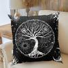 1pc Modern Tree of Life Cushion Cases Botanical Floral Throw Pillows with Sun and Moon Designs Perfect for Sofa and Couch Decor