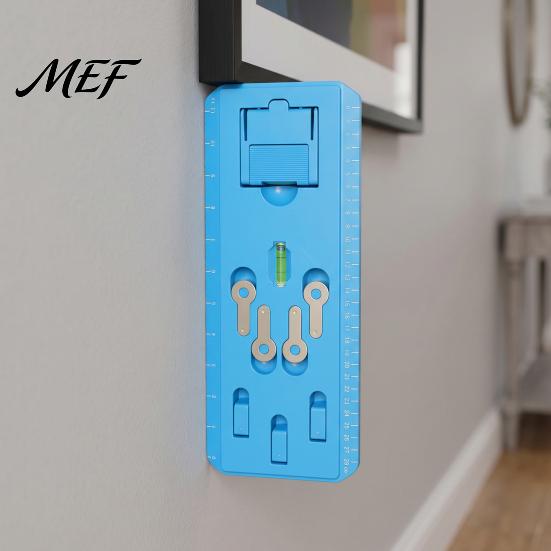Bildaufhängesystem Werkzeug mit Wasserwaage für einfache Rahmenpositionierung, Schnelles präzises Positionierungs-Wandausrichtungskit, Foto Gemälde Kunst Leinwand Gadget