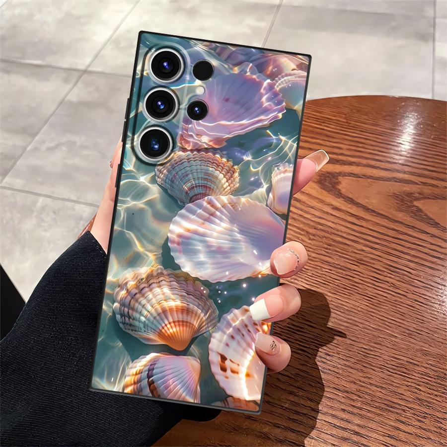 Funda Phone Cover Case for Samsung Galaxy S23 S24 Plus S10 S9 S20 S21 FE Note 20 Ultra 8 9 10 S25 Ultra Ocean Scenery Pattern