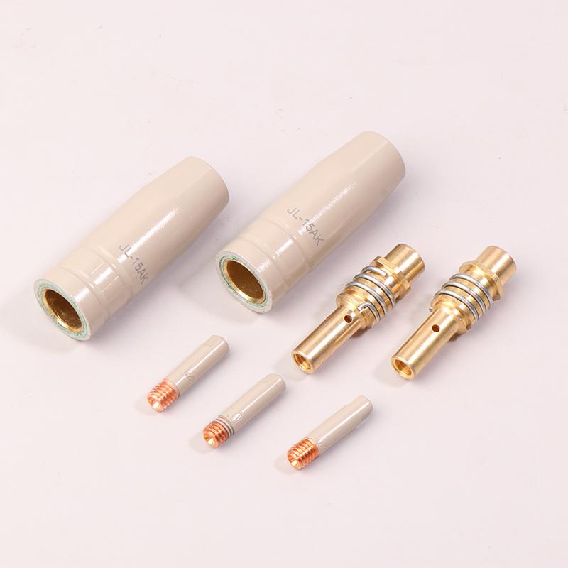 9 stk 0,8/1,0/1,2 mm Mig-brenner Gassdyse Tipsholder Beskyttelsesdeler 15Ak Sveisebrenner Beleggbeskyttelsesdyse