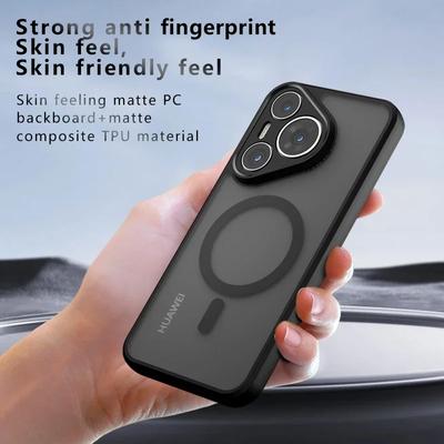Hüllen für Huawei Pura 70 Ultra Magsafe Magnetische Acryl Matte Hülle für Huawei Pura 70 Pro Plus Weiche Stoßfeste Transparente Abdeckung Bumper
