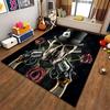 "Skull with Top Hat, Guns, Roses, and Ace of Spades Printed Carpet" Suitable for use as an anti-slip for living room bedroom sofas